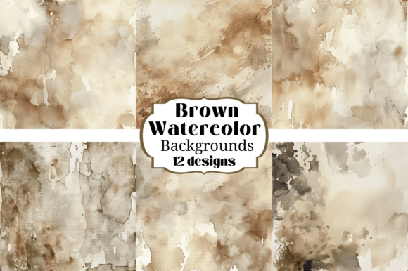 Download Brown Tan Neutral Watercolor Backgrounds - Brown Collection