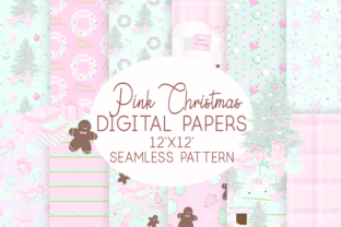 Download Pink Christmas Digital Paper Seamless Patterns - Premium Bundle