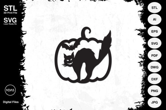 Download Cat on Pumpkin Halloween Decoration - Halloween decoration Collection
