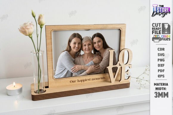 Download Photo Frame and Candle Holder Laser Cut - Candle Collection