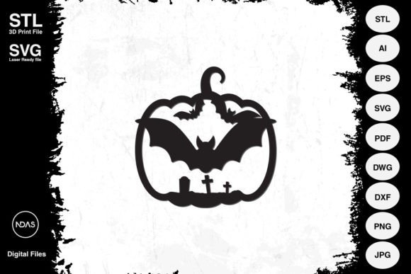 Download Bat on Pumpkin Halloween Decoration SVG - Halloween decoration Collection
