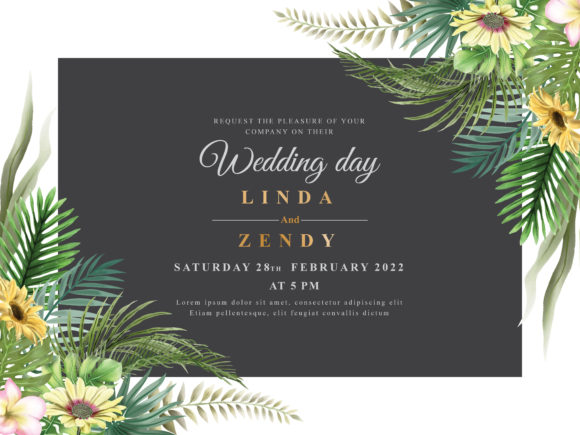 Download Wedding Invitation Elegant Floral Design - Wedding invitation Collection