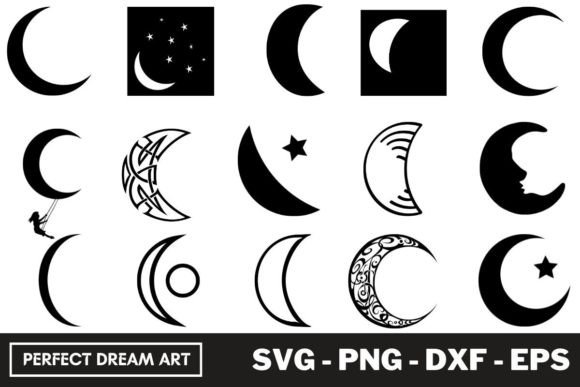 Download Crescent Moon Silhouette Bundles - Crescent moon Collection